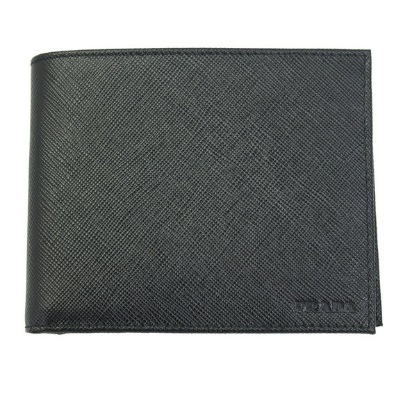 Prada NERO Bifold Leather Wallet Black - Picture 1 of 4